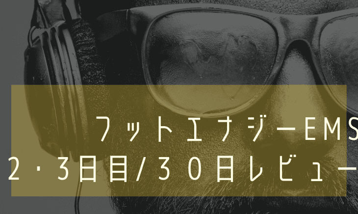 フットエナジーEMS30日間生活!2・3日目レビュー!